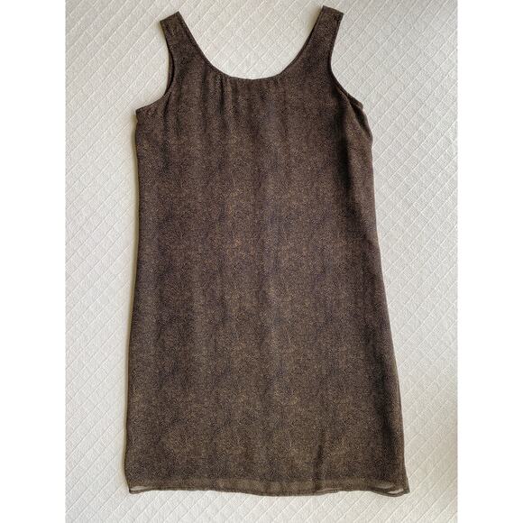 VTG Robbie Bee Silk Two-Piece Dress & Duster Set Black & Tan Knee Length Size 6 - Picture 3 of 14